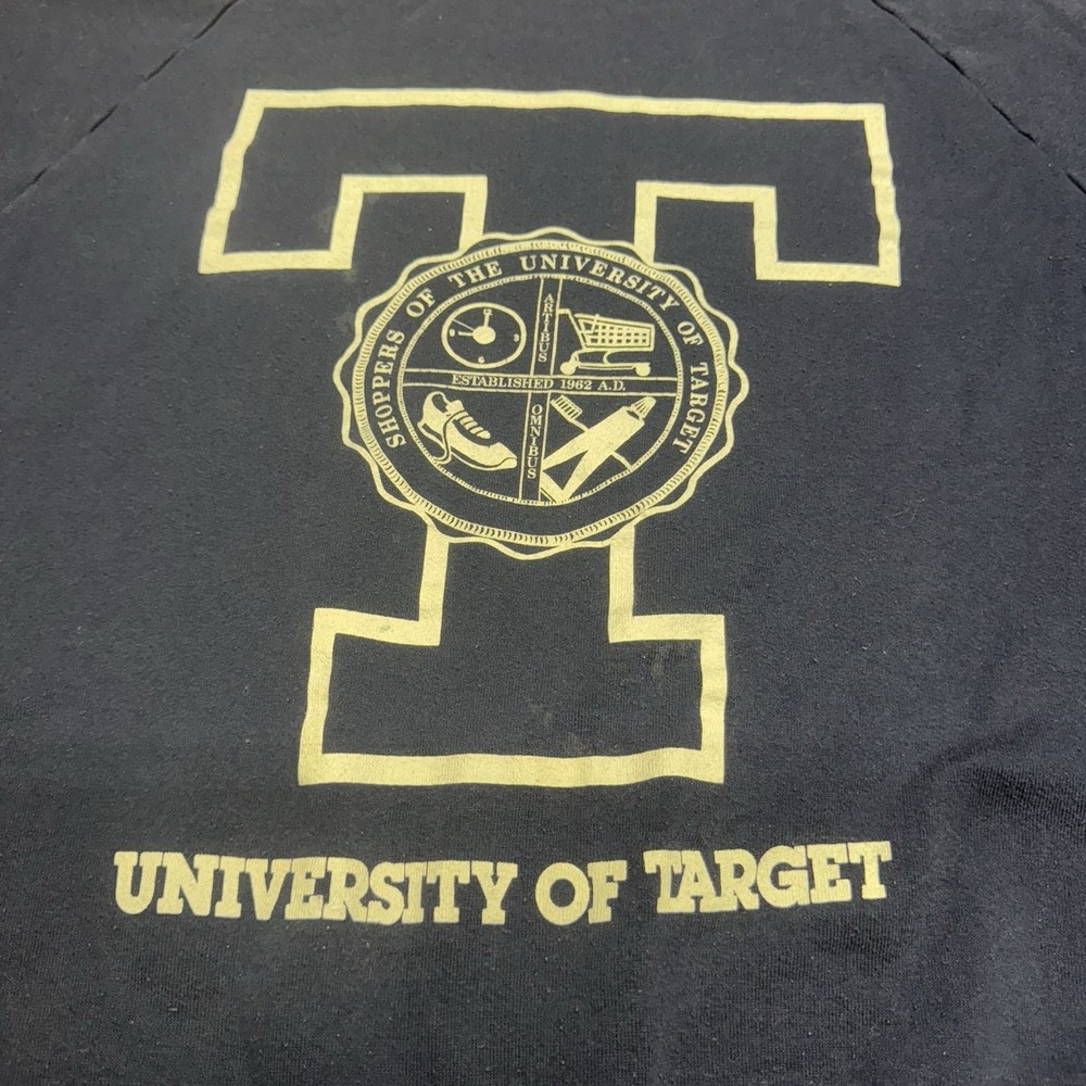 Rare Vintage 90s  "University Of Target" Parody Sweater Jerzees Tag Size XL WEAR - Picture 3 of 10